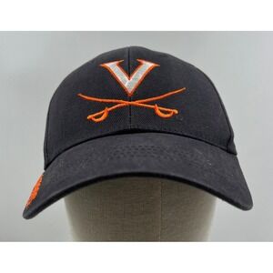 University of Virginia UVA Cavaliers Wahoos Baseball Cap Hat Navy Blue Adjustabl